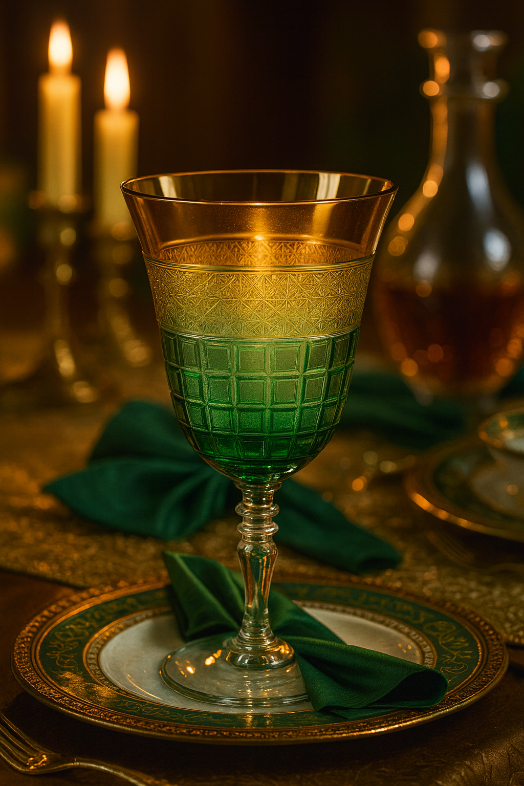 {{ vendor }} Prismora Goblet (Sunlit Amber) — handcrafted luxury glassware