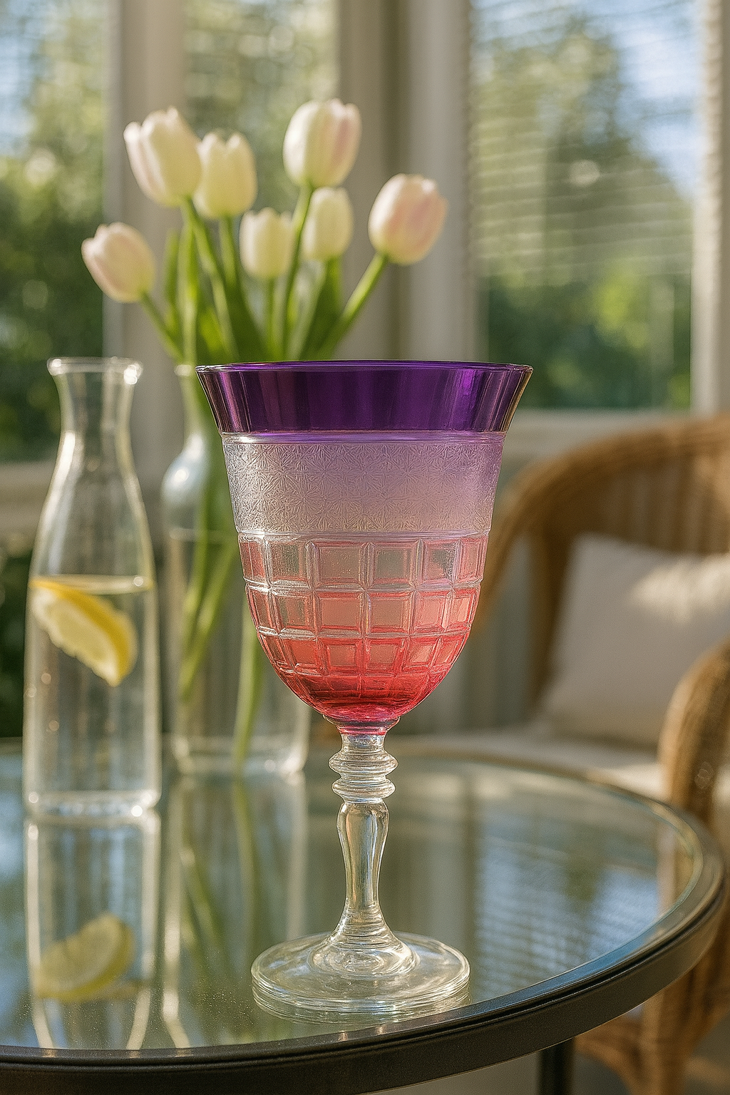 {{ vendor }} Prismara Goblet (Regal Violet) — handcrafted luxury glassware