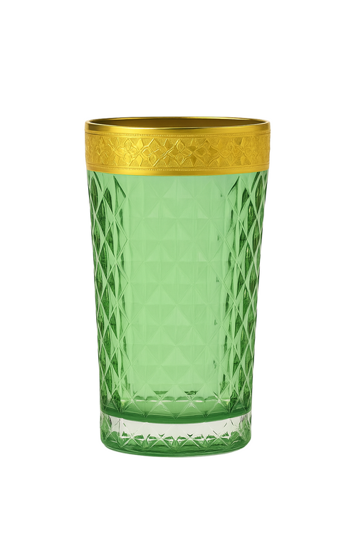 {{ vendor }} Kaleidoria Highball (Spring Peridot) — handcrafted luxury glassware
