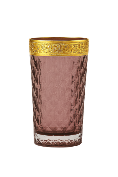 {{ vendor }} Kaleidoria Highball (Plum Royale) — handcrafted luxury glassware