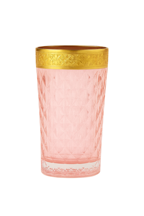 {{ vendor }} Kaleidoria Highball (Rosewater Blush) — handcrafted luxury glassware