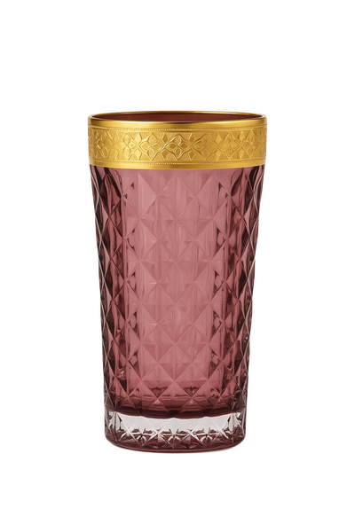 {{ vendor }} Kaleidoria Highball (Candied Coral) — handcrafted luxury glassware