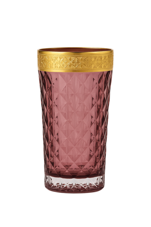 {{ vendor }} Kaleidoria Highball (Candied Coral) — handcrafted luxury glassware