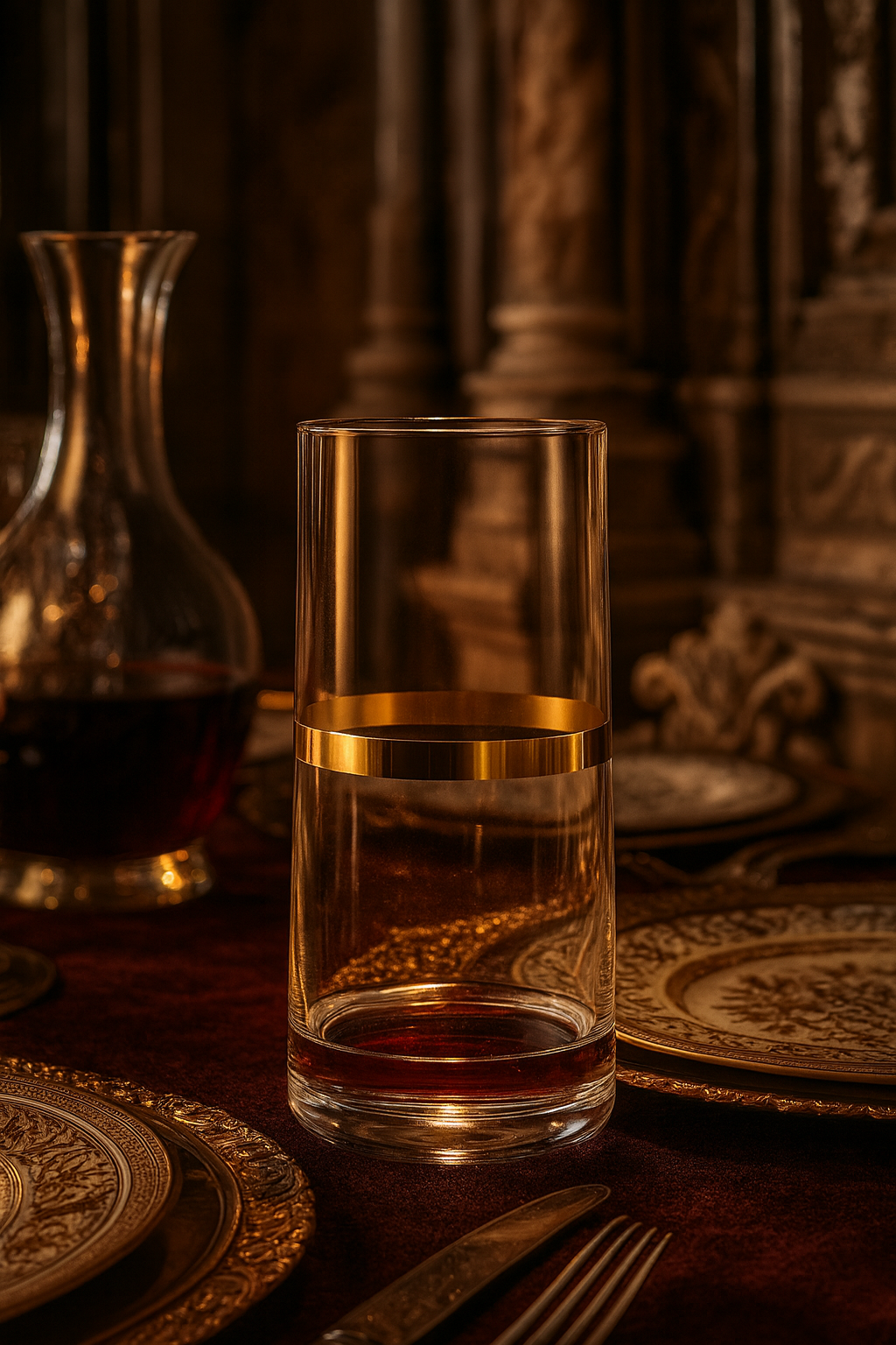 {{ vendor }} Corda Gold Highball — handcrafted luxury glassware