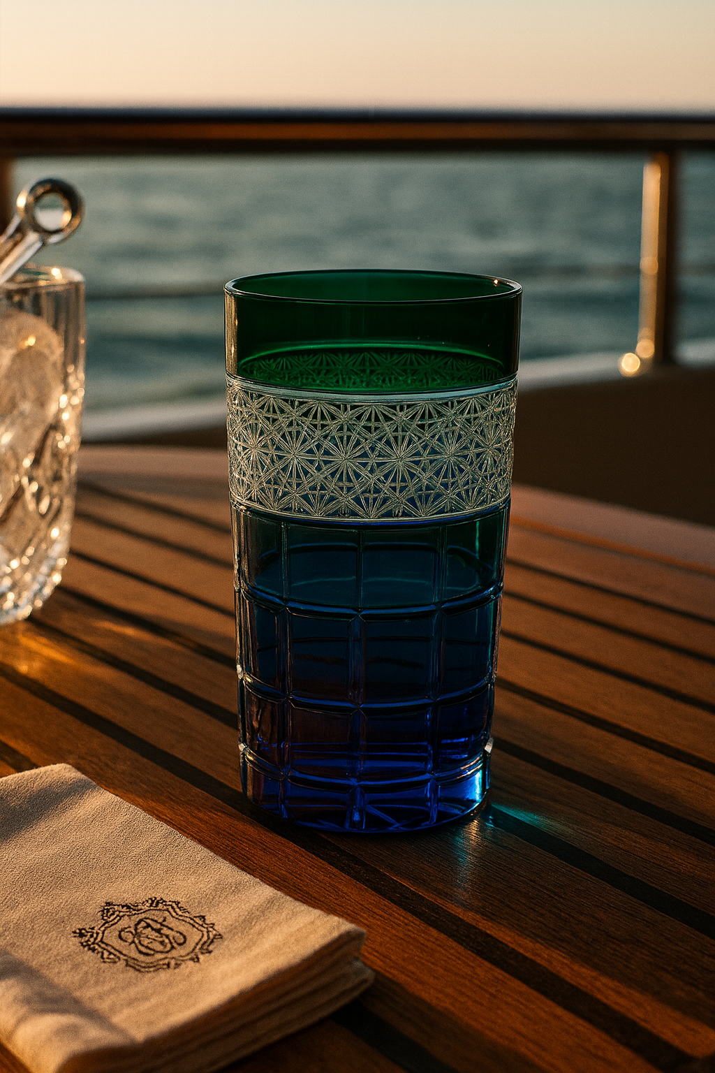 {{ vendor }} Prismora Highball (Sylvan Emerald) — handcrafted luxury glassware