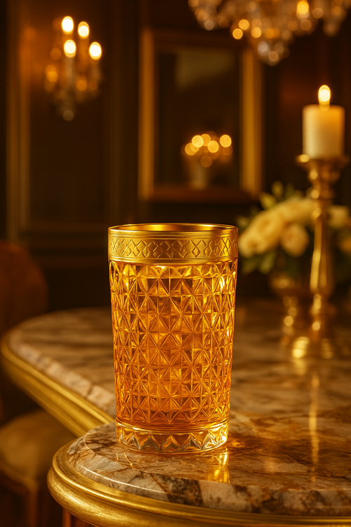 {{ vendor }} Kaleidoria Highball (Honey Citrine) — handcrafted luxury glassware