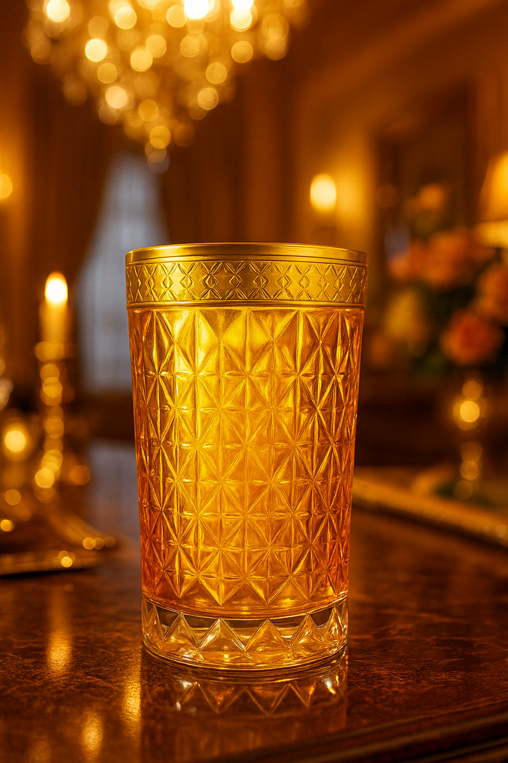 {{ vendor }} Kaleidoria Highball (Honey Citrine) — handcrafted luxury glassware