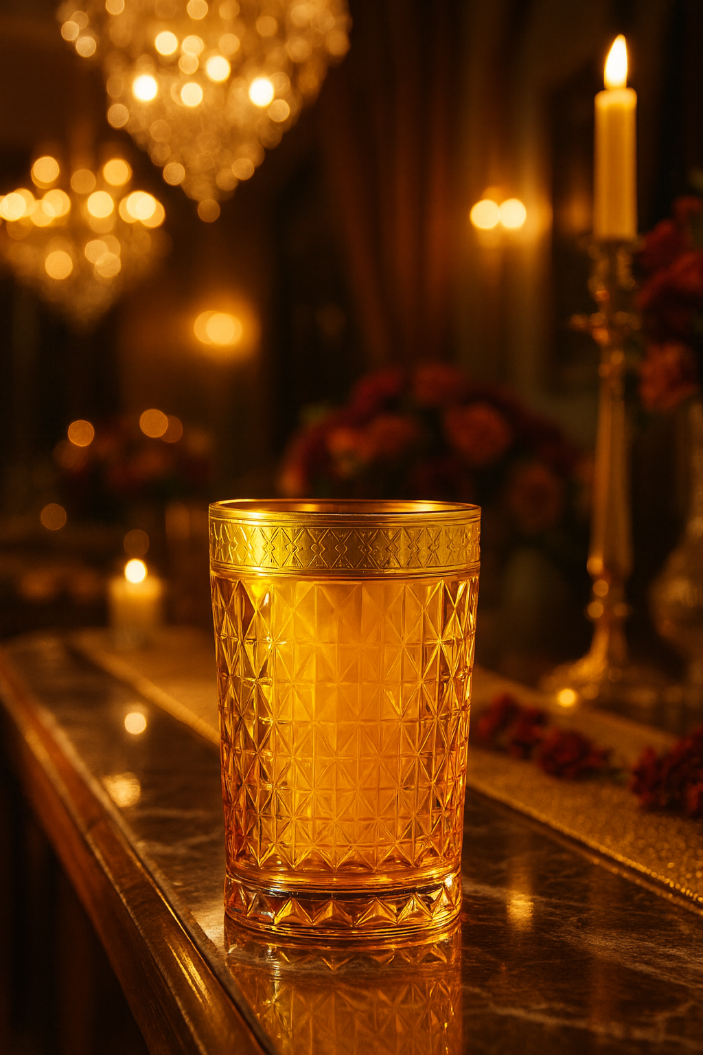 {{ vendor }} Kaleidoria Highball (Honey Citrine) — handcrafted luxury glassware