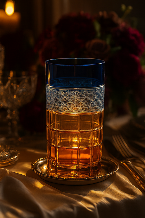 {{ vendor }} Prismora Highball (Midnight Sapphire) — handcrafted luxury glassware