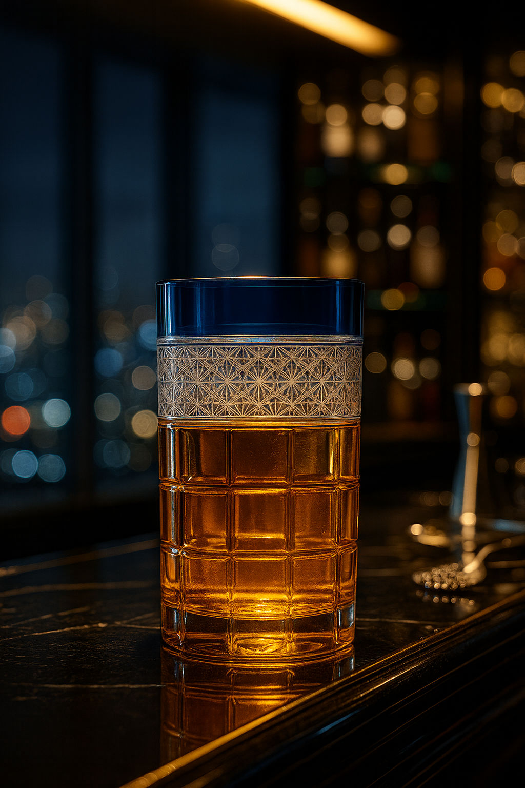 {{ vendor }} Prismora Highball (Midnight Sapphire) — handcrafted luxury glassware