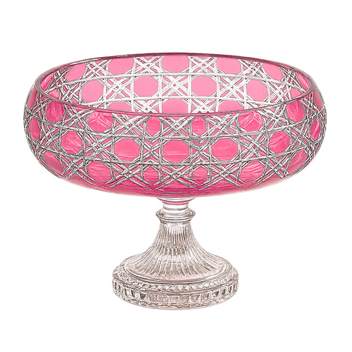 {{ vendor }} Verdura Pedestal Bowl (Orchid Rosé) — handcrafted luxury glassware