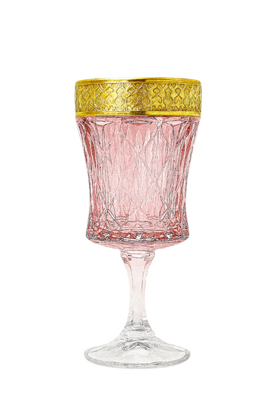 {{ vendor }} Kaleidoria Goblet (Rosewater Blush) — handcrafted luxury glassware