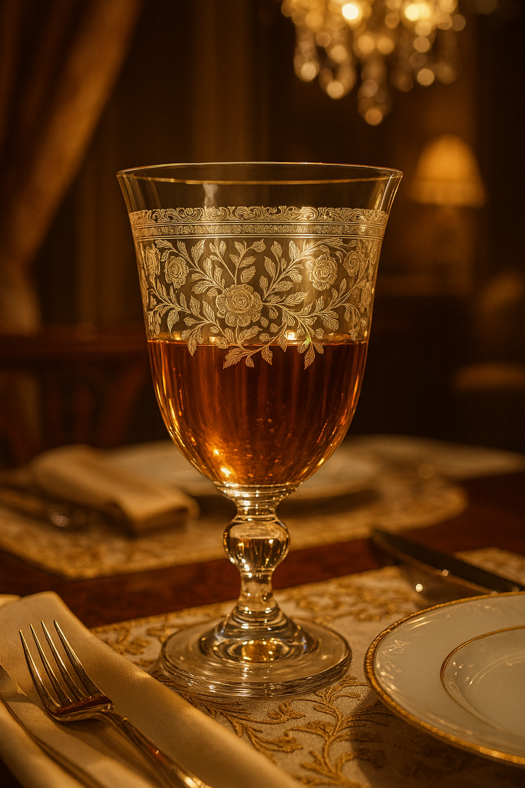 {{ vendor }} Filigrae Water Goblet — handcrafted luxury glassware