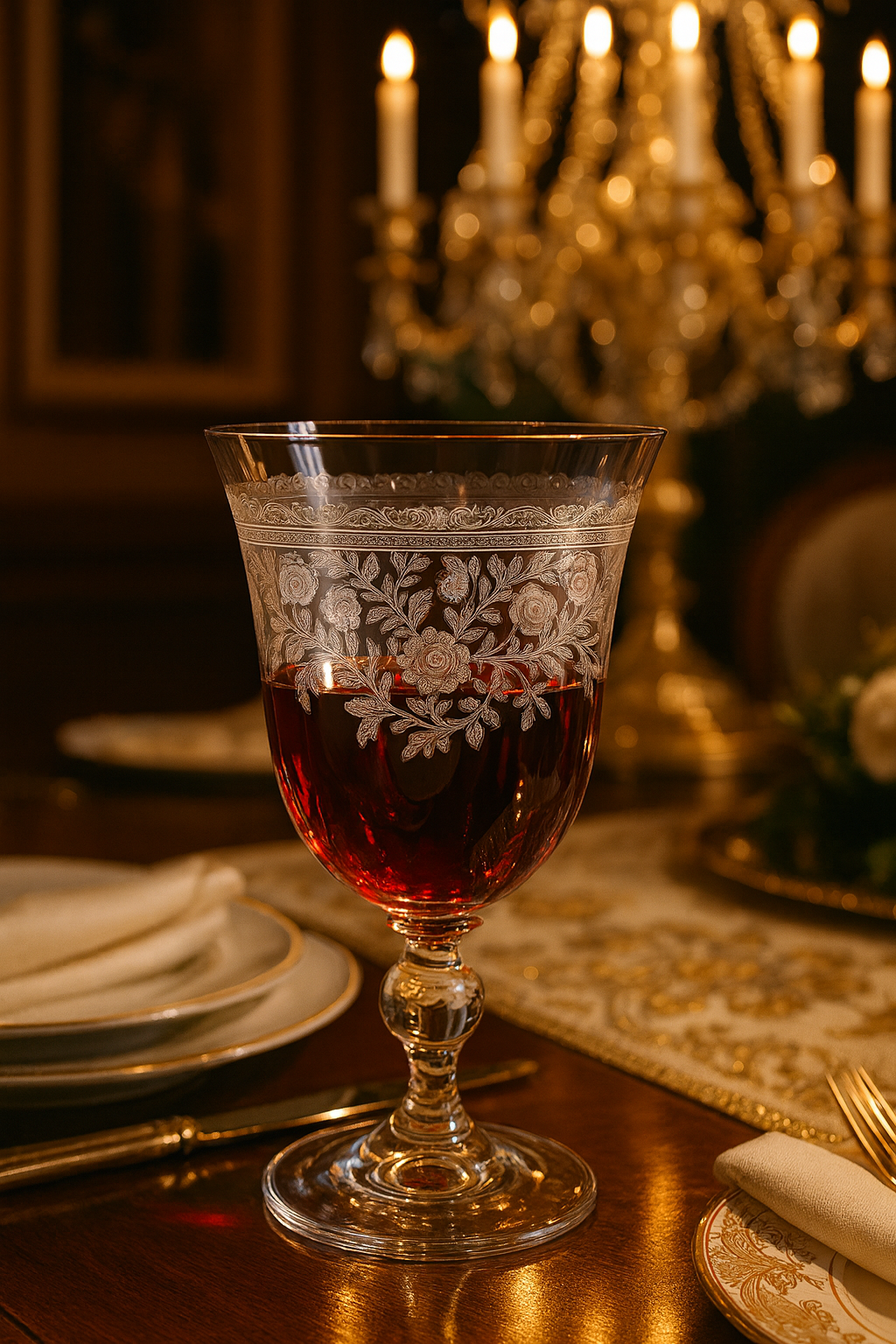 {{ vendor }} Filigrae Water Goblet — handcrafted luxury glassware