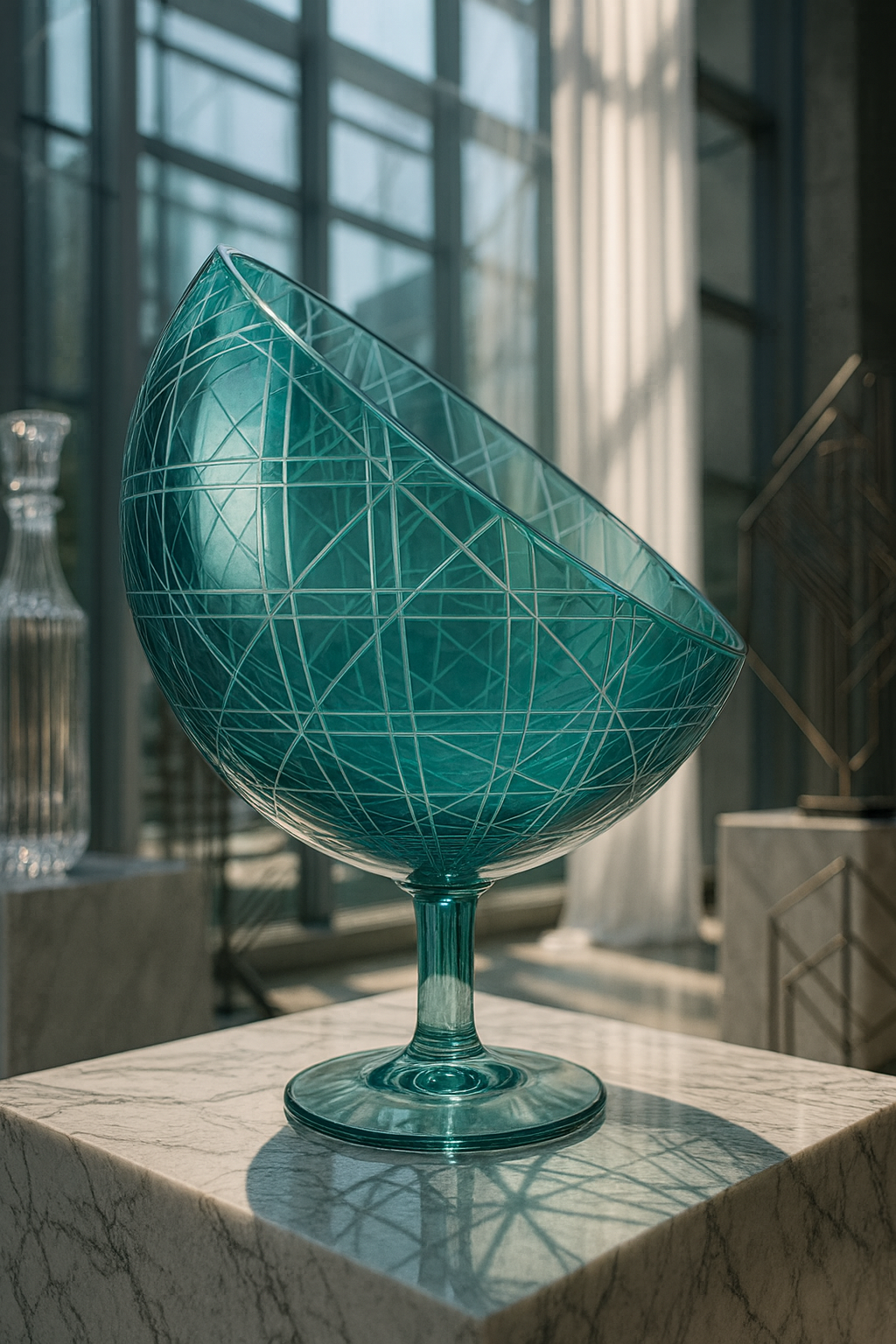 {{ vendor }} Lunara Arc Bowl — handcrafted luxury glassware