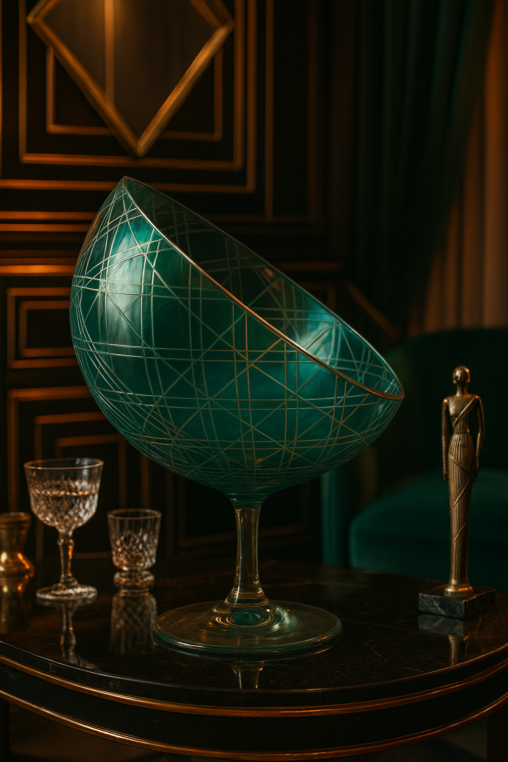 {{ vendor }} Lunara Arc Bowl — handcrafted luxury glassware