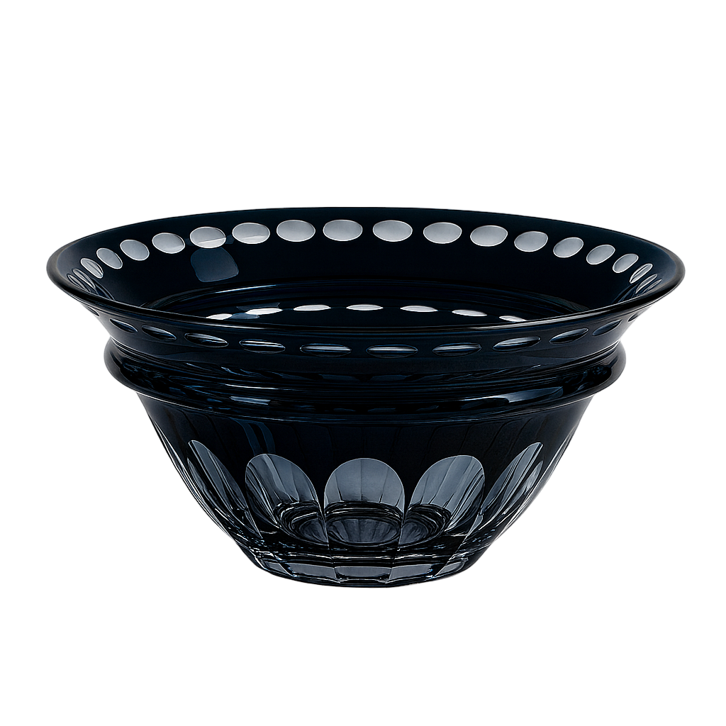 {{ vendor }} Lustria Centerpiece Bowl (Midnight Sapphire) — handcrafted luxury glassware