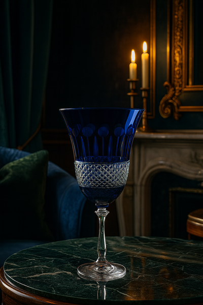 {{ vendor }} Radiara Goblet (Midnight Sapphire) — handcrafted luxury glassware