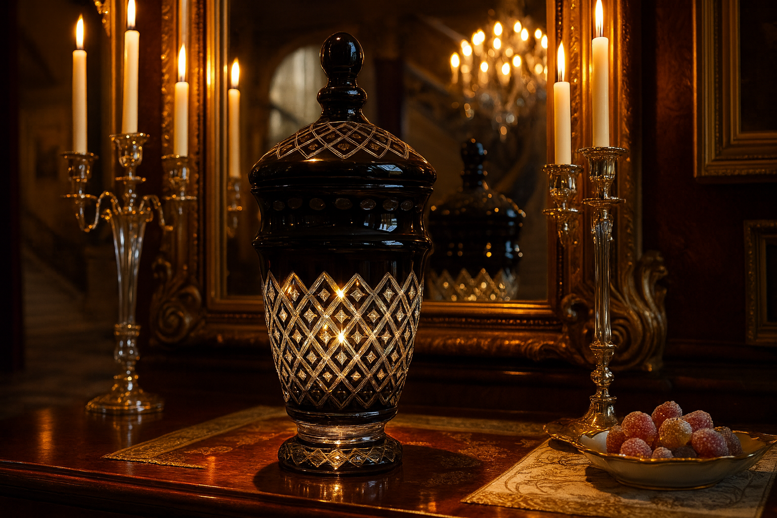 Noctura Obsidian Lidded Vase
