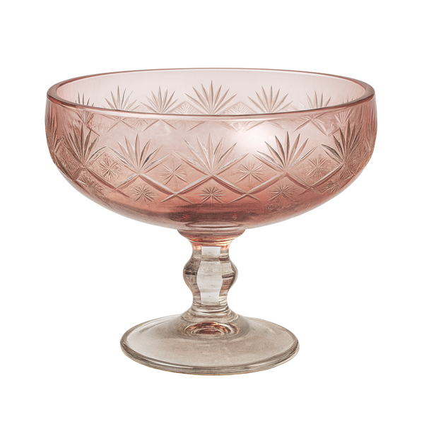 {{ vendor }} Coronet Pedestal Bowl (Orchid Rosé) — handcrafted luxury glassware
