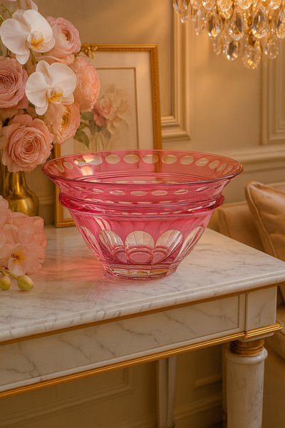 {{ vendor }} Lustria Centerpiece Bowl (Orchid Rosé) — handcrafted luxury glassware