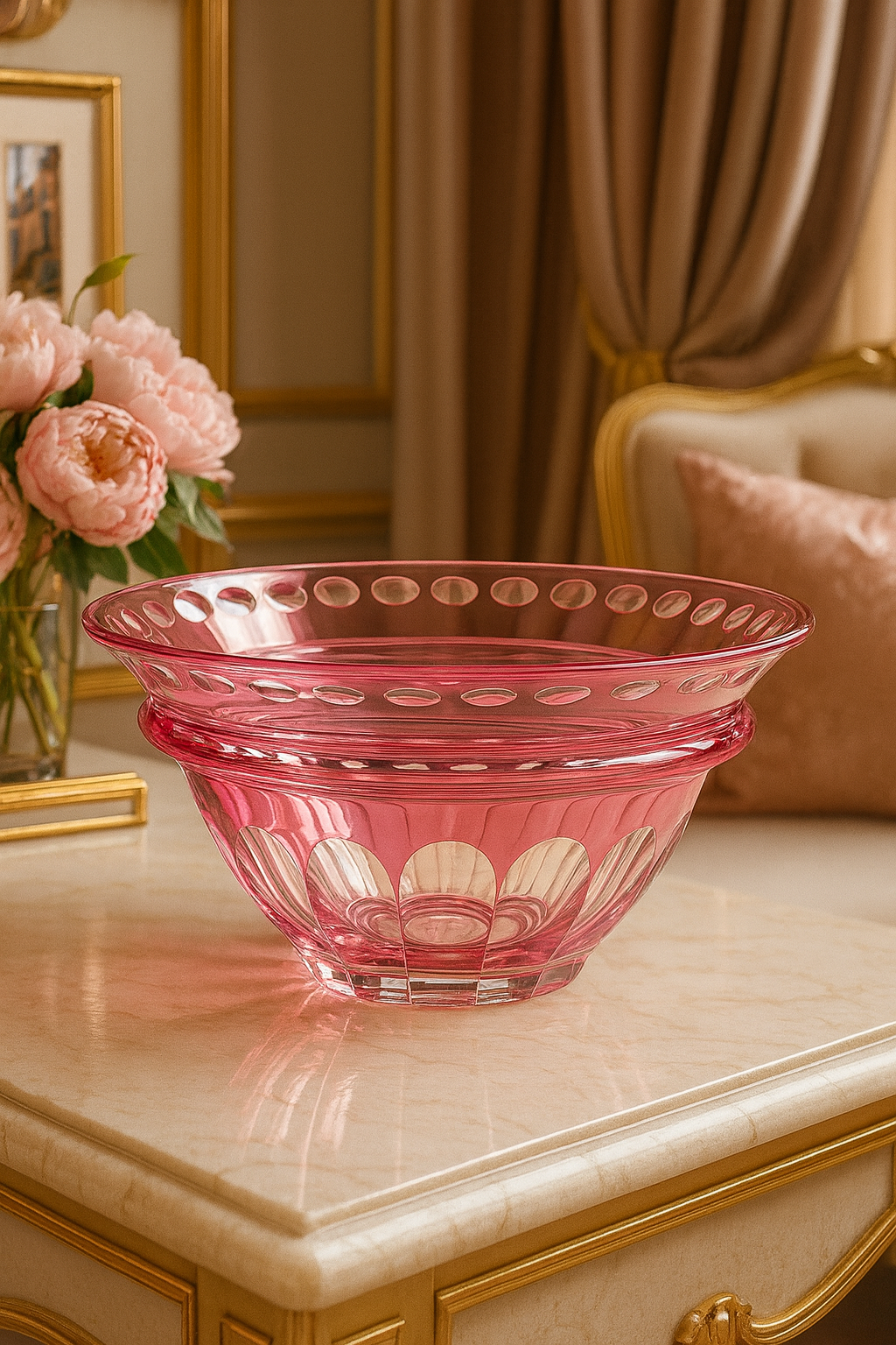{{ vendor }} Lustria Centerpiece Bowl (Orchid Rosé) — handcrafted luxury glassware