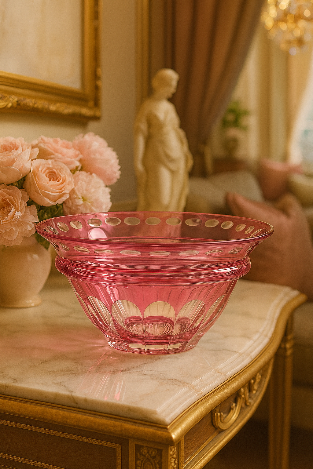 {{ vendor }} Lustria Centerpiece Bowl (Orchid Rosé) — handcrafted luxury glassware