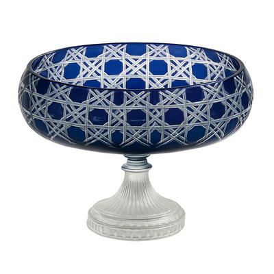 {{ vendor }} Verdura Pedestal Bowl (Midnight Sapphire) — handcrafted luxury glassware