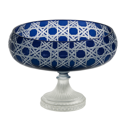 {{ vendor }} Verdura Pedestal Bowl (Midnight Sapphire) — handcrafted luxury glassware