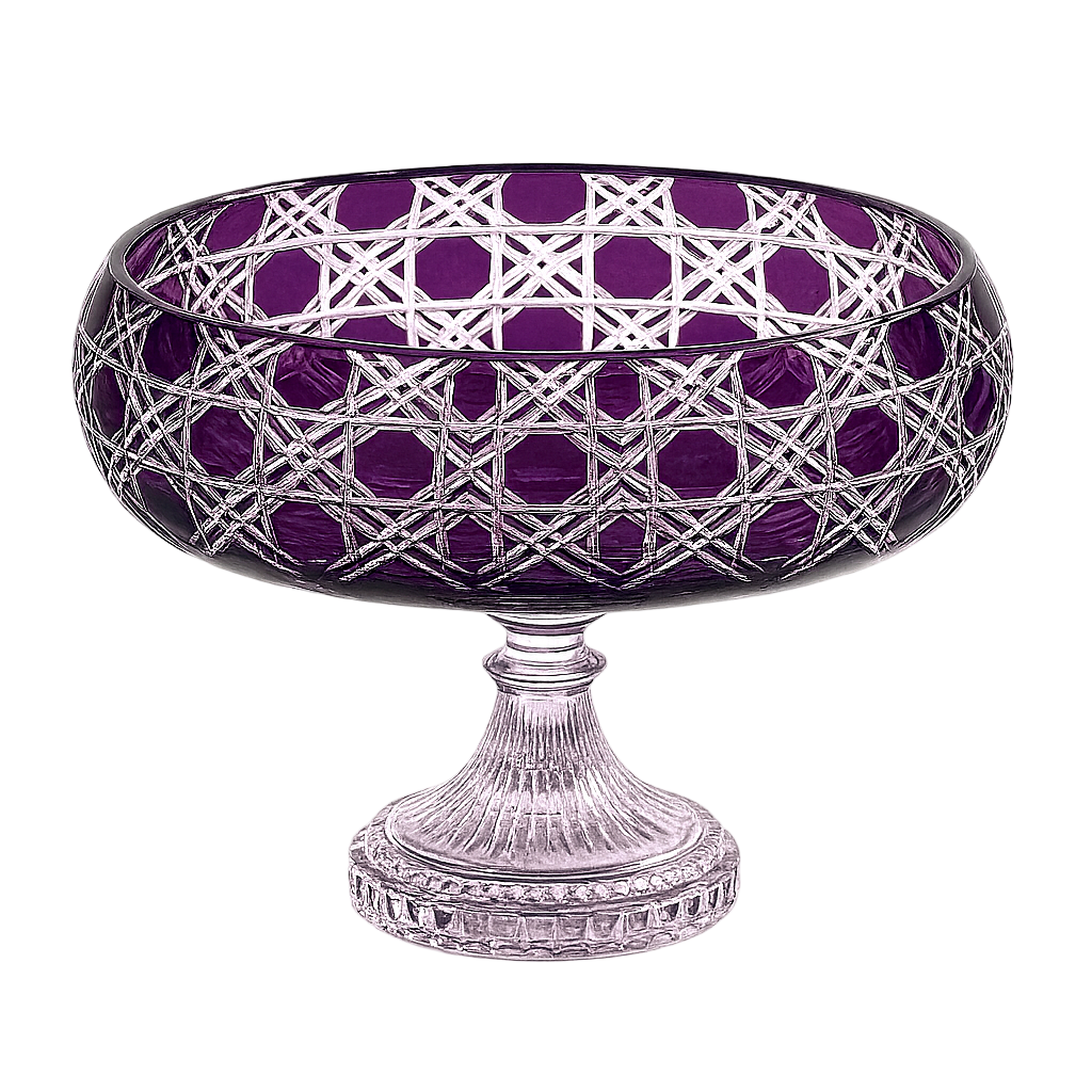 {{ vendor }} Verdura Pedestal Bowl (Regal Violet) — handcrafted luxury glassware