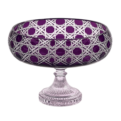 {{ vendor }} Verdura Pedestal Bowl (Regal Violet) — handcrafted luxury glassware
