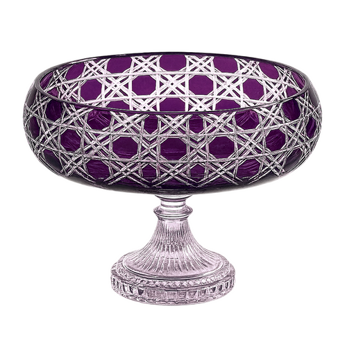 {{ vendor }} Verdura Pedestal Bowl (Regal Violet) — handcrafted luxury glassware