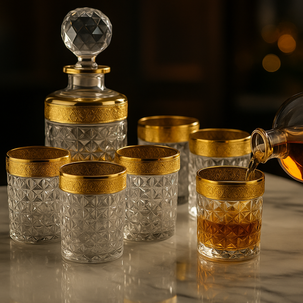 {{ vendor }} Crownline Grand Bar Ensemble — 7-Piece — handcrafted luxury glassware