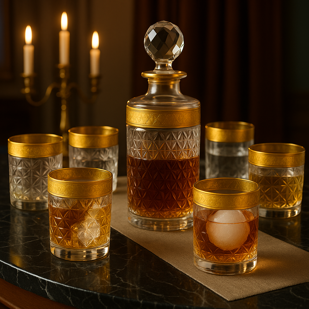 {{ vendor }} Crownline Grand Bar Ensemble — 7-Piece — handcrafted luxury glassware