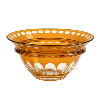 {{ vendor }} Lustria Centerpiece Bowl (Sunlit Amber) — handcrafted luxury glassware