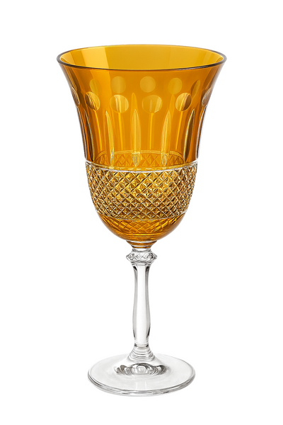 {{ vendor }} Radiara Goblet (Sunlit Amber) — handcrafted luxury glassware