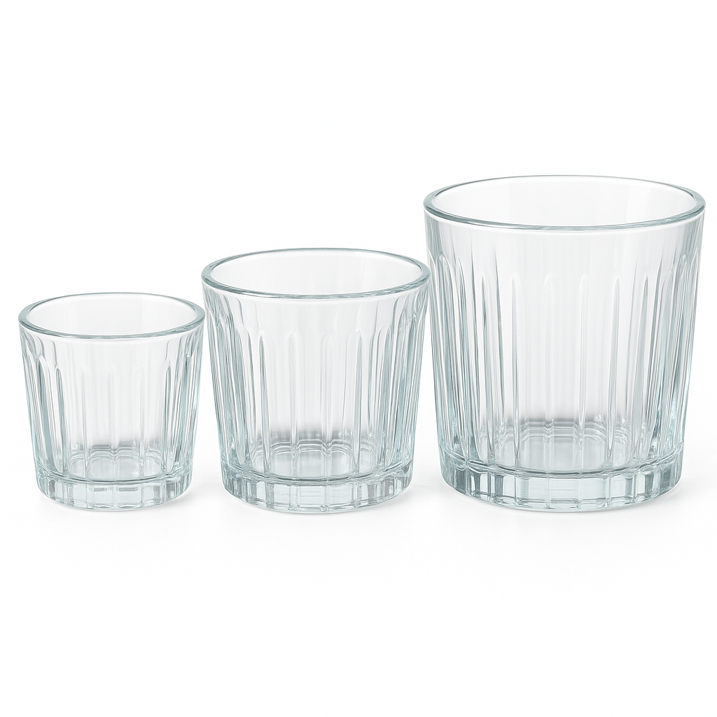 {{ vendor }} Trilara 3-Piece Glass Bowl Set — handcrafted luxury glassware