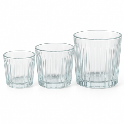 {{ vendor }} Trilara 3-Piece Glass Bowl Set — handcrafted luxury glassware