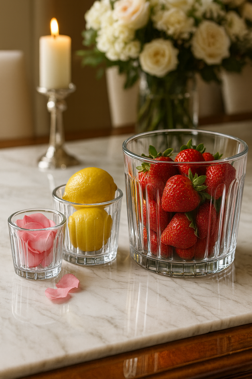 {{ vendor }} Trilara 3-Piece Glass Bowl Set — handcrafted luxury glassware