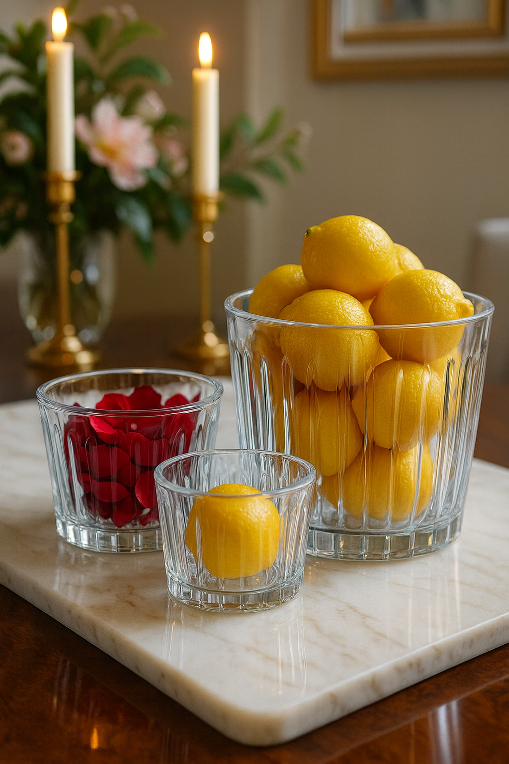 {{ vendor }} Trilara 3-Piece Glass Bowl Set — handcrafted luxury glassware