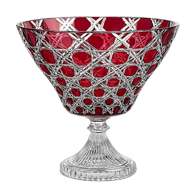 {{ vendor }} Verdura Trumpet Vase (Crimson Red) — handcrafted luxury glassware