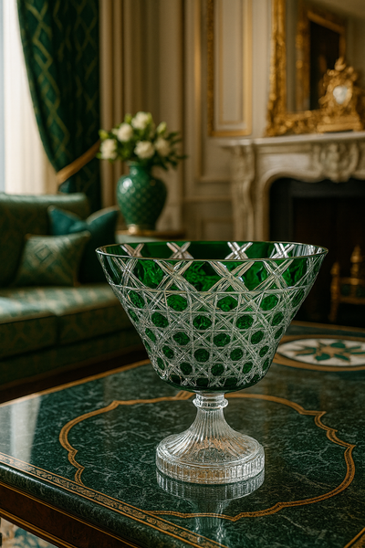{{ vendor }} Verdura Trumpet Vase (Sylvan Emerald) — handcrafted luxury glassware