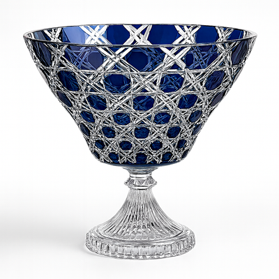 {{ vendor }} Verdura Trumpet Vase (Midnight Sapphire) — handcrafted luxury glassware