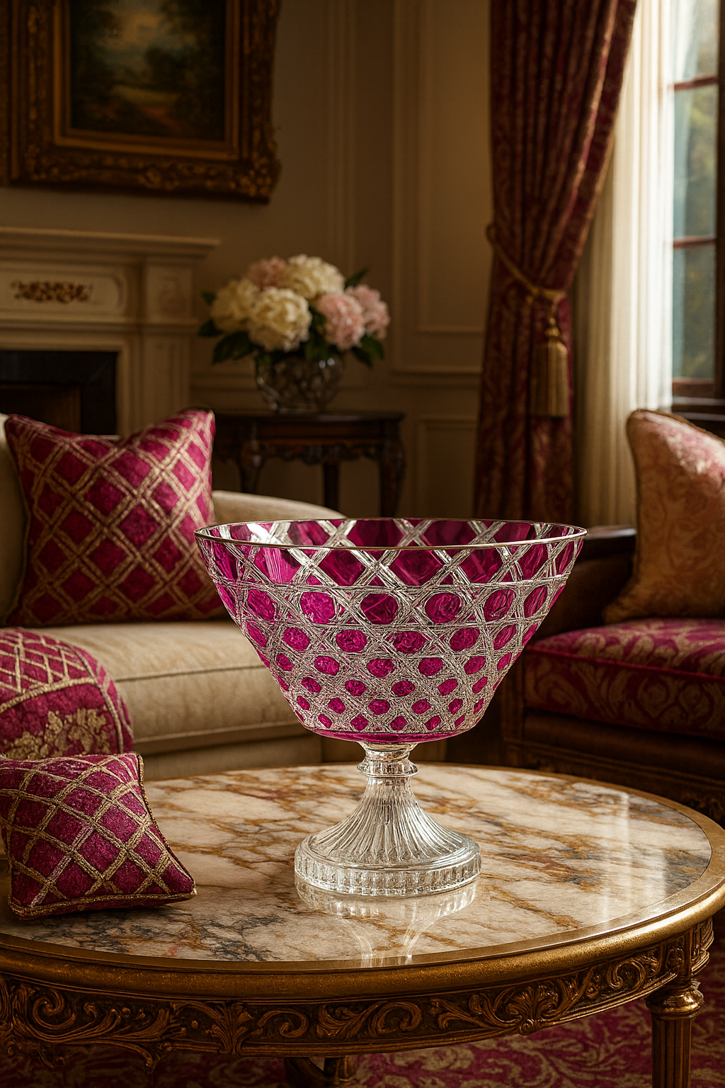 {{ vendor }} Verdura Trumpet Vase (Orchid Rosé) — handcrafted luxury glassware