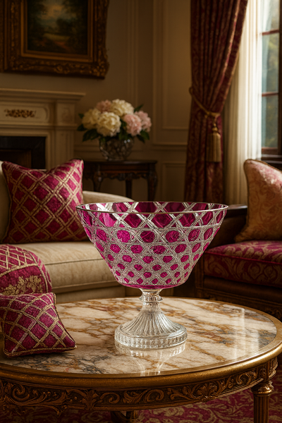 {{ vendor }} Verdura Trumpet Vase (Orchid Rosé) — handcrafted luxury glassware