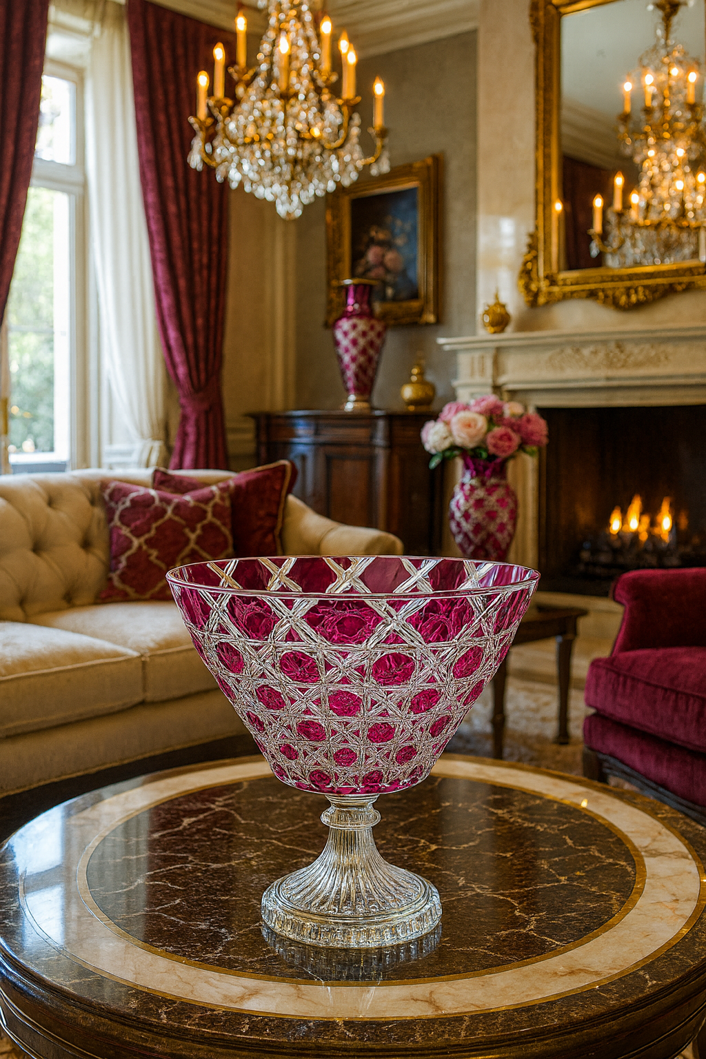 {{ vendor }} Verdura Trumpet Vase (Orchid Rosé) — handcrafted luxury glassware