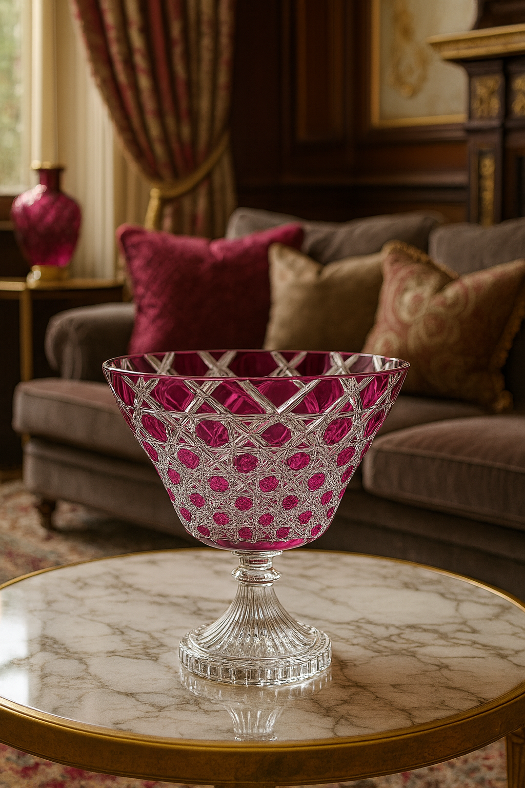 {{ vendor }} Verdura Trumpet Vase (Orchid Rosé) — handcrafted luxury glassware