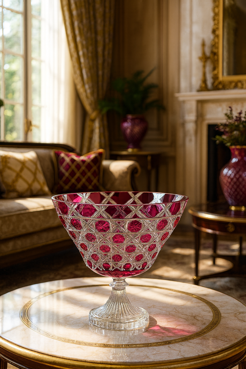 {{ vendor }} Verdura Trumpet Vase (Orchid Rosé) — handcrafted luxury glassware