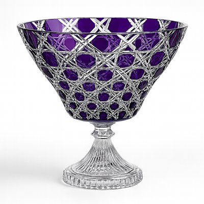 {{ vendor }} Verdura Trumpet Vase (Regal Violet) — handcrafted luxury glassware