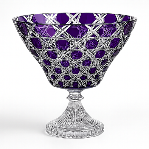 {{ vendor }} Verdura Trumpet Vase (Regal Violet) — handcrafted luxury glassware